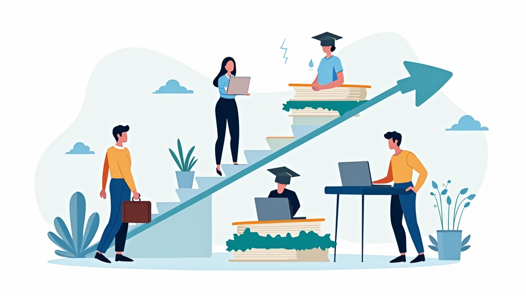 Como utilizar a técnica de “carreira em sanduíche” para alternar períodos de estudo intensivo e experiência prática de forma estratégica ao longo da vida profissional
